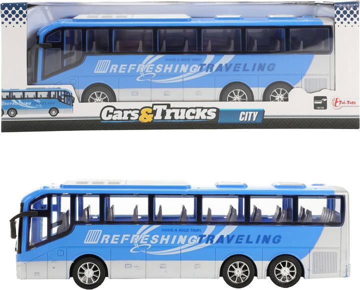Produktbild Toi-Toys Cars & Trucks Reisebus Blue Friction, 32cm