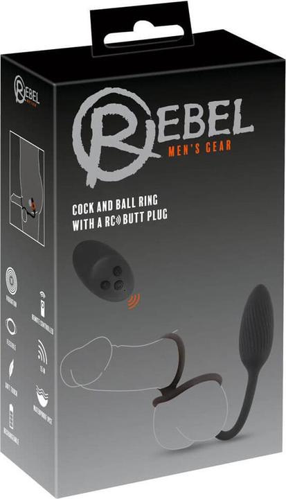 Actual product image Rebel Cock and Ball Ring with a RC Butt Plug (4.30 cm)