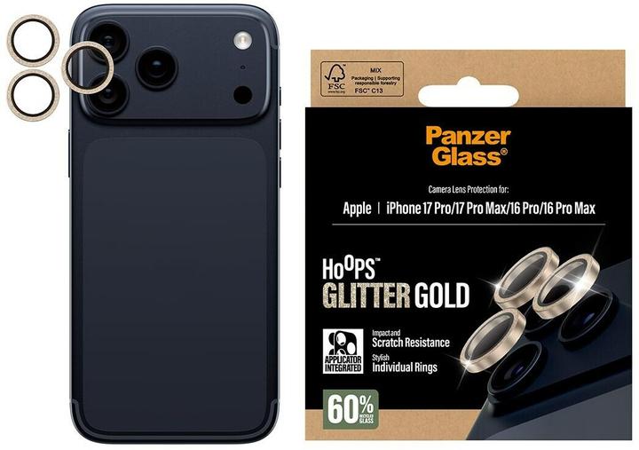 PanzerGlass Hoops Camera Lens Protector (Apple iPhone 16 Pro, Apple iPhone 16 Pro Max, Apple iPhone 17 Pro, Apple iPhone 17 Pro Max, 1 Stück)