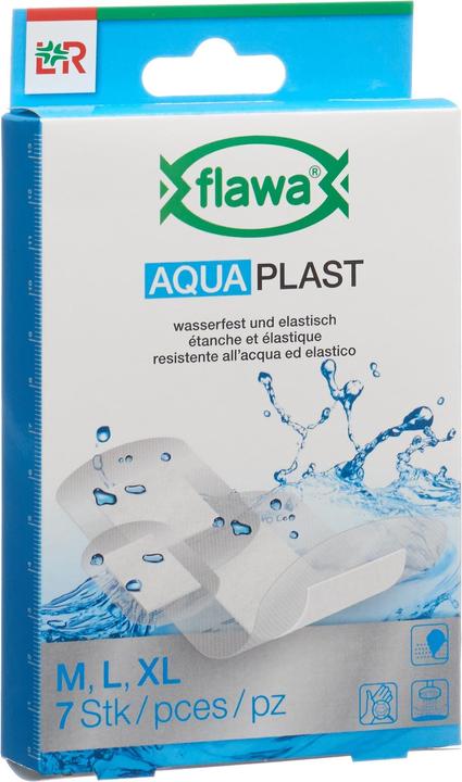 Image du produit Flawa Aqua Plast pansements adhésifs résistants à l'eau 3 tailles (7 x)