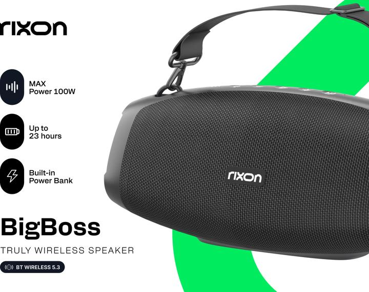 Rixon BigBoss Bluetooth Speakers 100W black