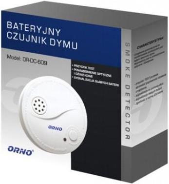 Actual product image Orno OR-DC-609 battery-operated smoke detector