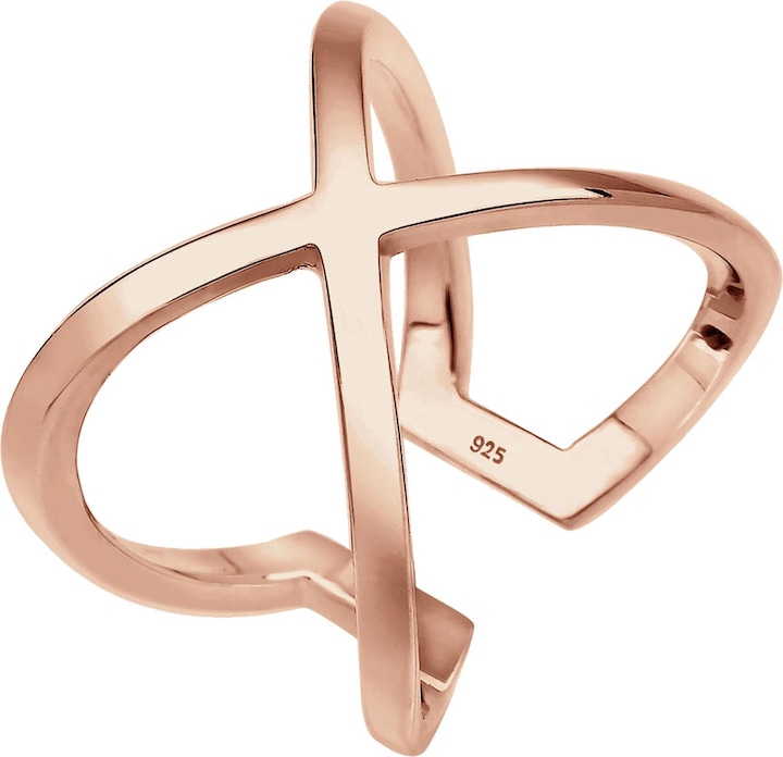 Elli Ring Kreuz Blogger Geo Trend 925 Sterling Silber (54, 925 Silber)