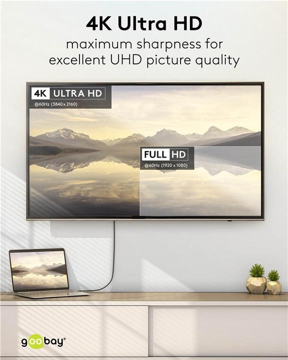 Produktbild Goobay HDMI – USB C (1 m, USB Typ C, HDMI, 2.0)