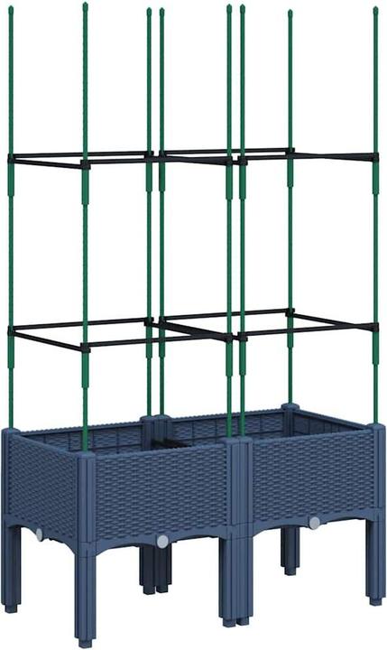 Image du produit vidaXL Bac à plantes avec treillis PP