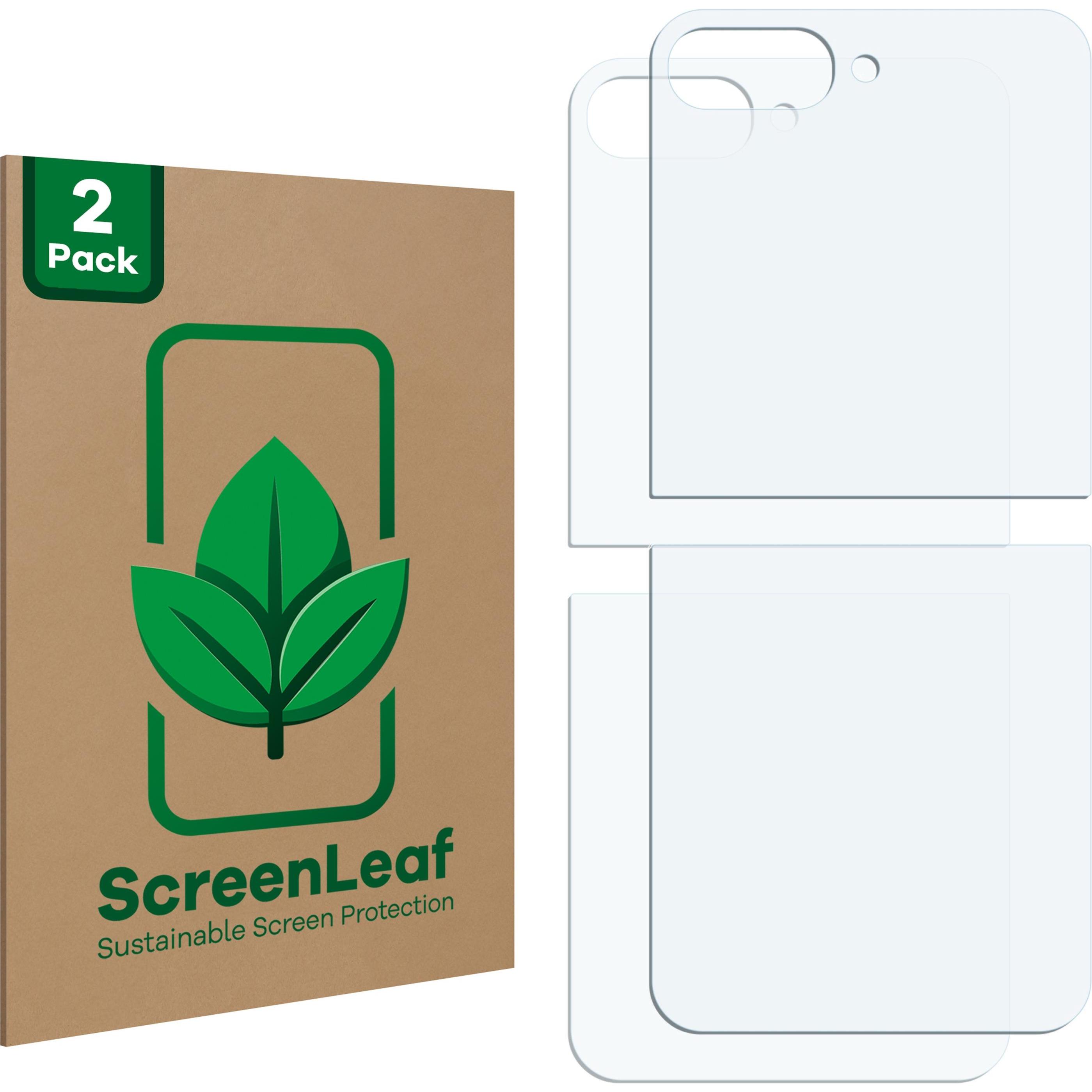 ScreenLeaf Schutzfolie nachhaltiger Displayschutz Displayschutzfolie Folie Klar Transparent (2 Stück, Samsung Galaxy S21...
