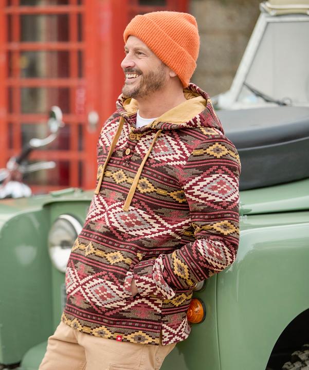 Produktbild Joe Browns Warm Aztec Button Detail Hoodie (XXL)