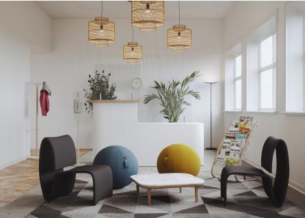 Image du produit Alba balle d'assise "MHBALL", bleu Housse : polyester, diamètre d'assise : 650 mm, avec poignée de (65 cm)