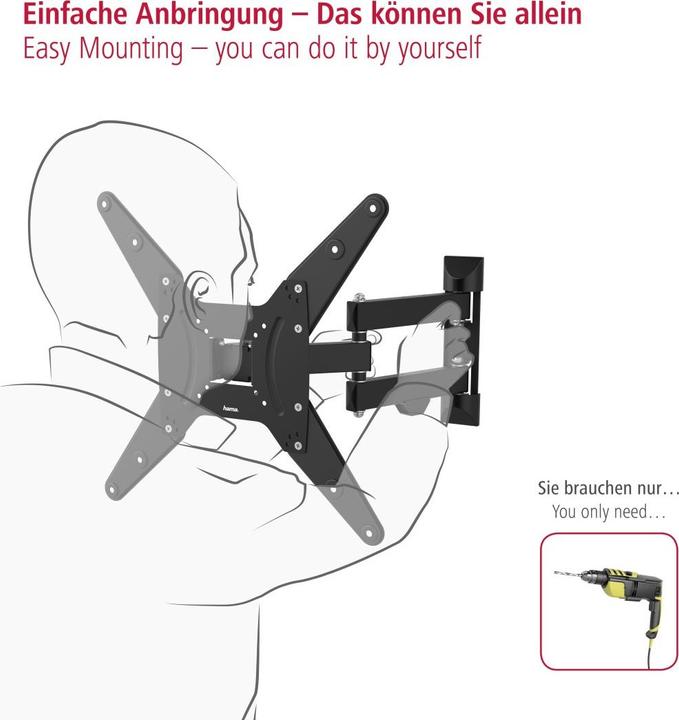 Productafbeelding Hama Fullmotion (Muur, 65", 25 kg)