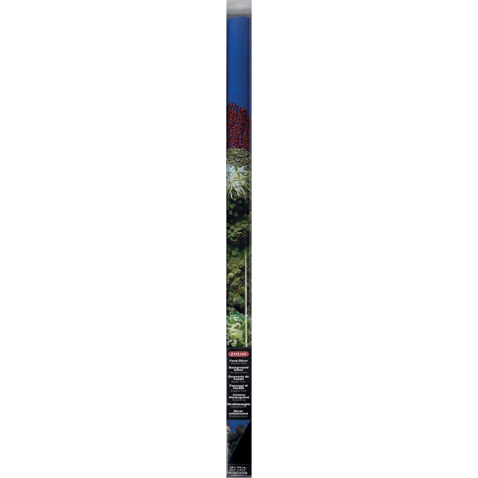 Zolux Double-sided aquarium background 60 x 120 cm - coral / black (Dekoration, sonstige Gegenstände), Aquarium Dekorati...