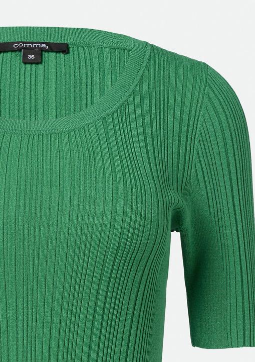 Actual product image Comma Strickpullover Elastischer Slim-Fit-Pullover mit Rippstruktur (32)