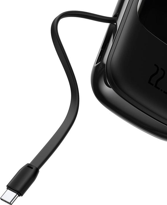Produktbild Baseus Powerbank Qpow PRO with cable, 20000mAh, 22.5W (Black) (20000 mAh, 22.50 W, 76 Wh)
