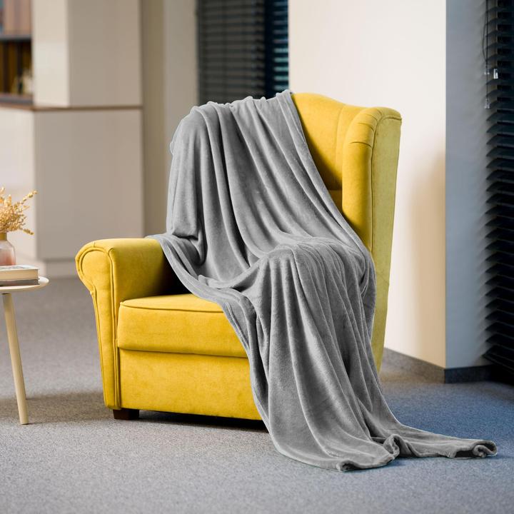 Image du produit Teesa Couverture polaire 200x220 cm - gris (200 x 220 cm)