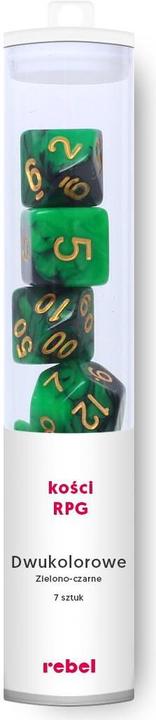 Image du produit Rebel Jeu de dés RPG - Deux couleurs - Vert et Noir