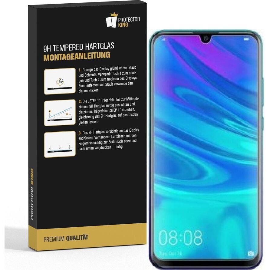 Thumbnail - Protectorking 2x echtes Tempered 9H Panzerhartglas 3D KLAR (2 Stück, Huawei P Smart), Smartphone Schutzfolie, Transparen...