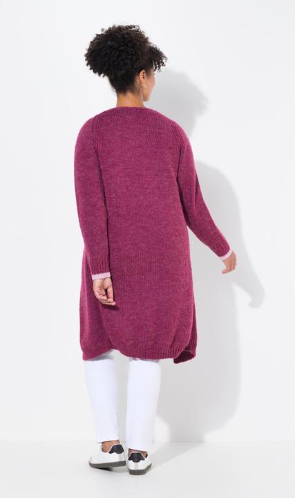 Actual product image Janet & Joyce Long-Strickjacke, offene Form, Grobstrick (58)