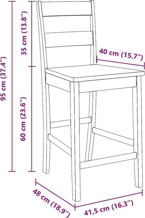 Produktbild vidaXL Barhocker