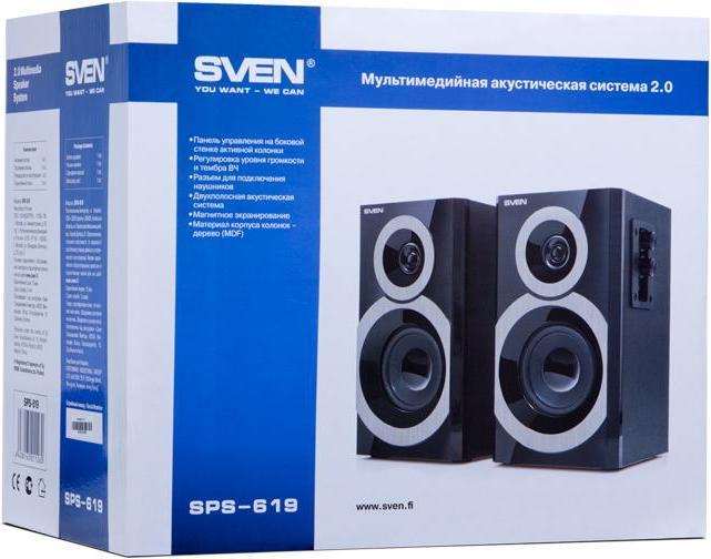 Immagine prodotto Sven Altoparlanti SPS-619 Nero, RMS 20W, 2x10W, SV-011277