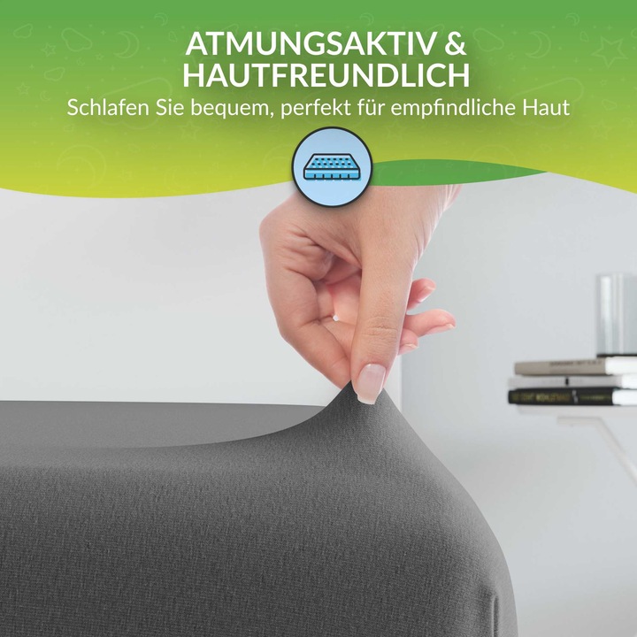 Produktbild Etérea Microfaser Jersey Spannbettlaken (160 x 200, 140 x 200 cm)