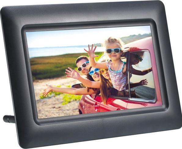 Produktbild AGFAPHOTO Digital Photo Frame Agfa Digital Photo Frame 7 "" 7 HD LED + Calendar Clock - Black (7", 1024 x 600 Pixel)