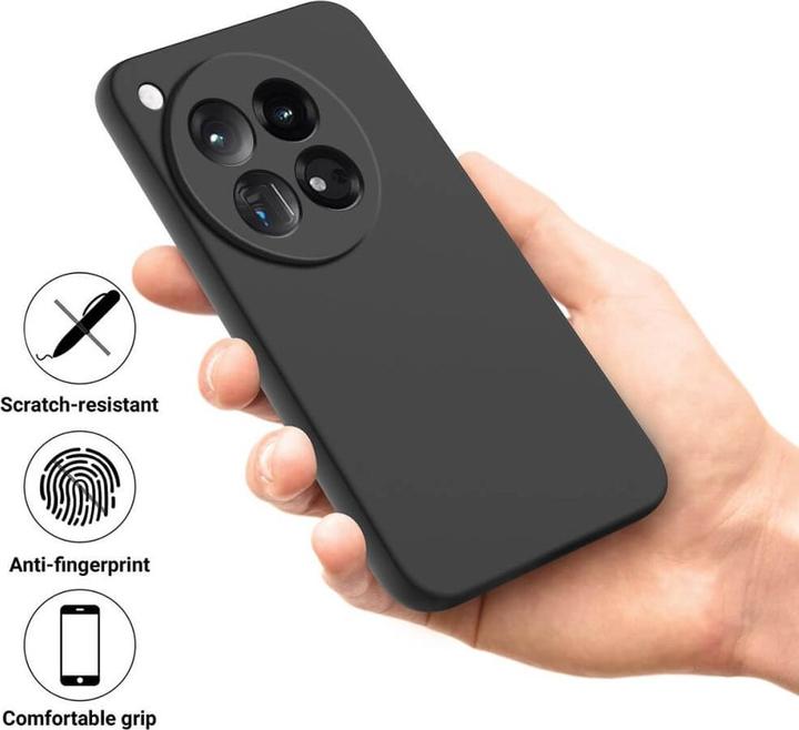 Actual product image Cover-Discount OnePlus 12 - Silicone rubber case black (OnePlus 12)