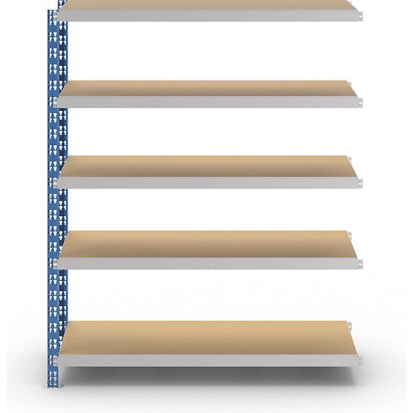 Actual product image eurokraft basic Wide span boltless shelf unit with chipboard shelves, depth 500 mm, extension