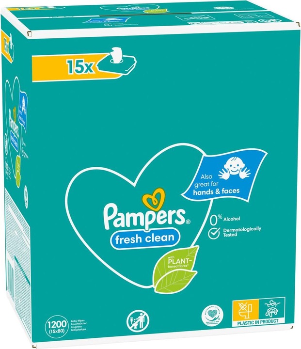 Actual product image Pampers Fresh Clean (1200 Piece)