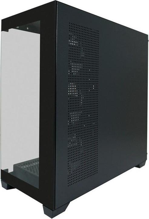 Actual product image LC-Power Housing MidiTower 715B black USB3.2/Audio,without power supply,SEAMLESS X (ATX, mATX, Mini-ITX)