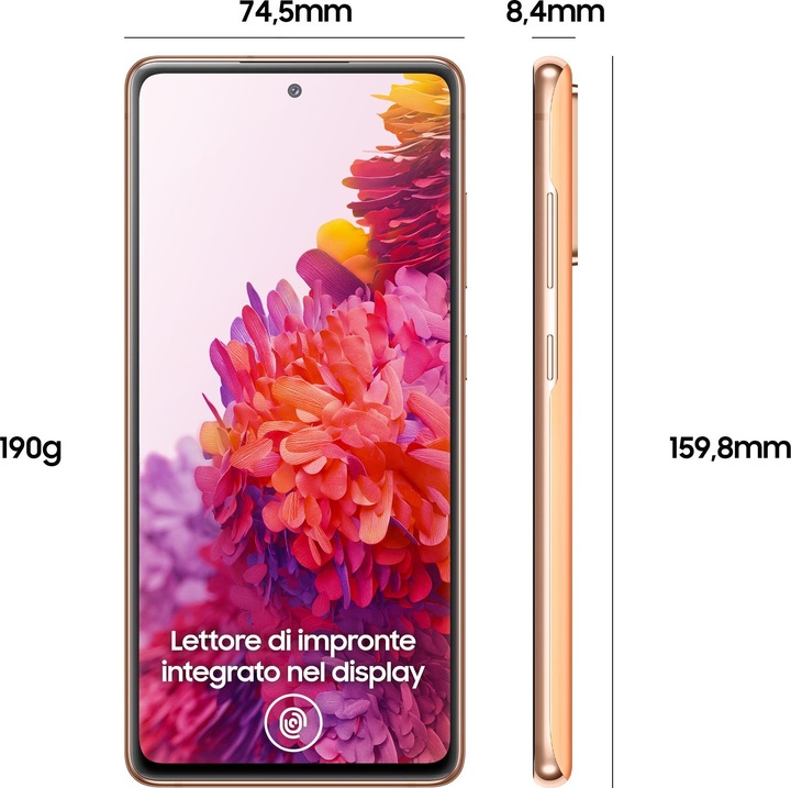 Produktbild Samsung Galaxy S20 FE EU (128 GB, Cloud Orange, 6.50", Hybrid Dual SIM, 12 Mpx, 4G)