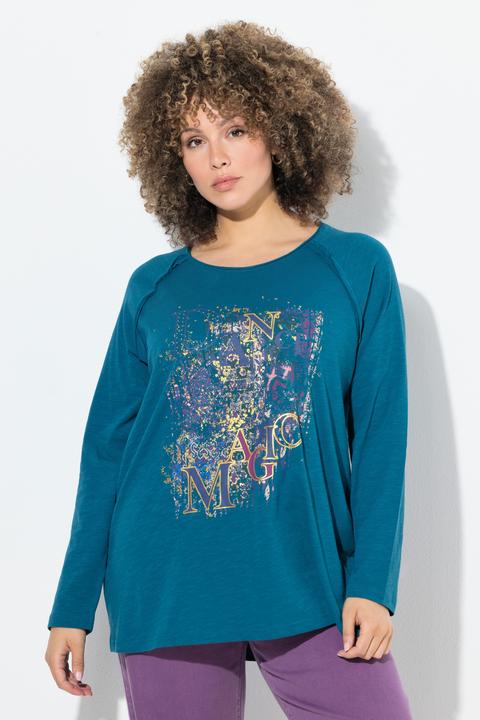Produktbild Ulla Popken Shirt, Motivdruck, A-Linie, Rundhals, Langarm (58)