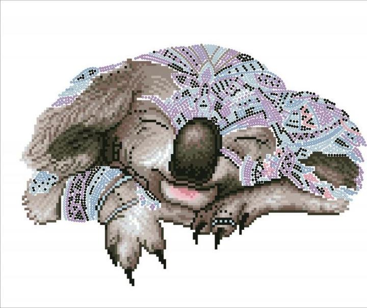 Actual product image Diamond Dotz Original Diamond Painting Set "Koala Dreams" 45,5 x 35,5 cm, 8.029 diamond mosaic stones
