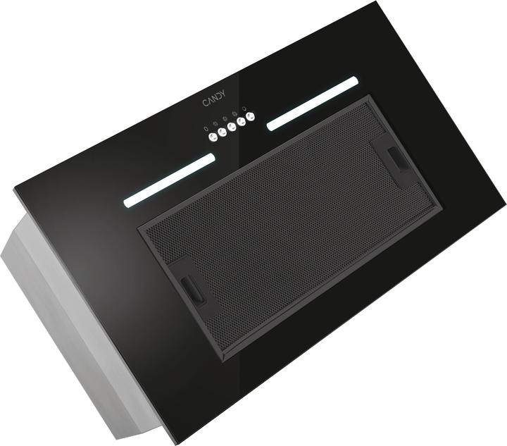 Candy CPY5MBG Hood, C, Built-in, Width 52 cm, Extraction power 298 m³/h, Mechanical control, Black G (Flat-screen hood)