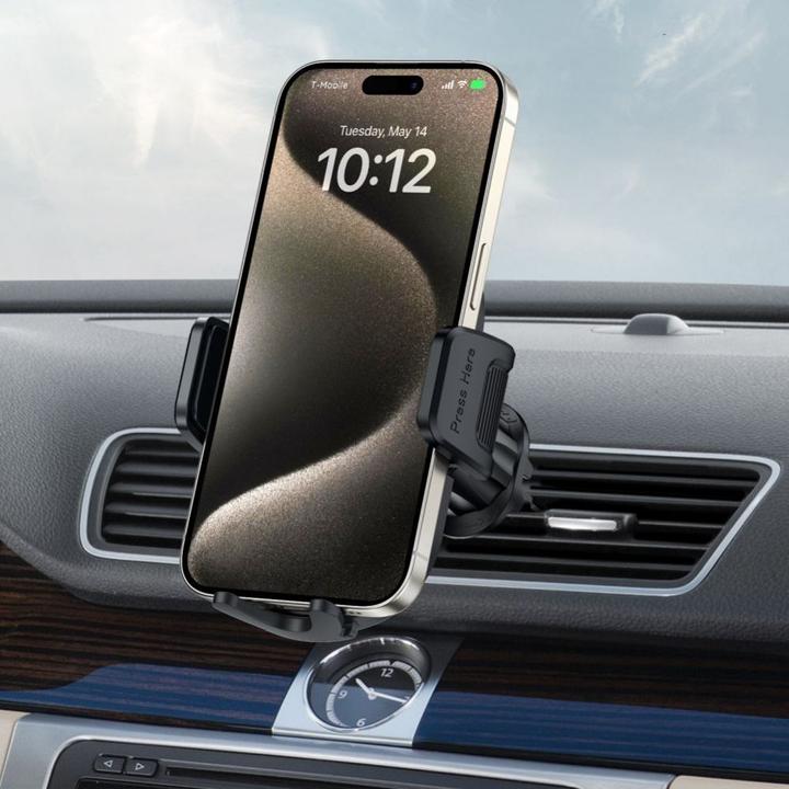 Actual product image Tech-Protect V7 car phone holder for cockpit / air vent - black