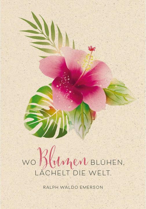 Actual product image Motif card flowers 17.5 x 12.2 cm, paper size: 17.5 (1 pcs.)