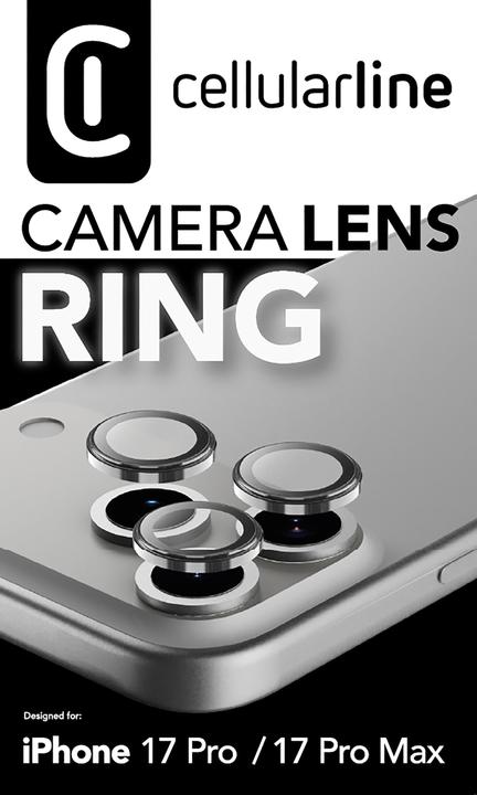 Immagine prodotto Cellularline Camera Lens Protection Ring (1 pz., Apple iPhone 17 Pro, Apple iPhone 17 Pro Max)