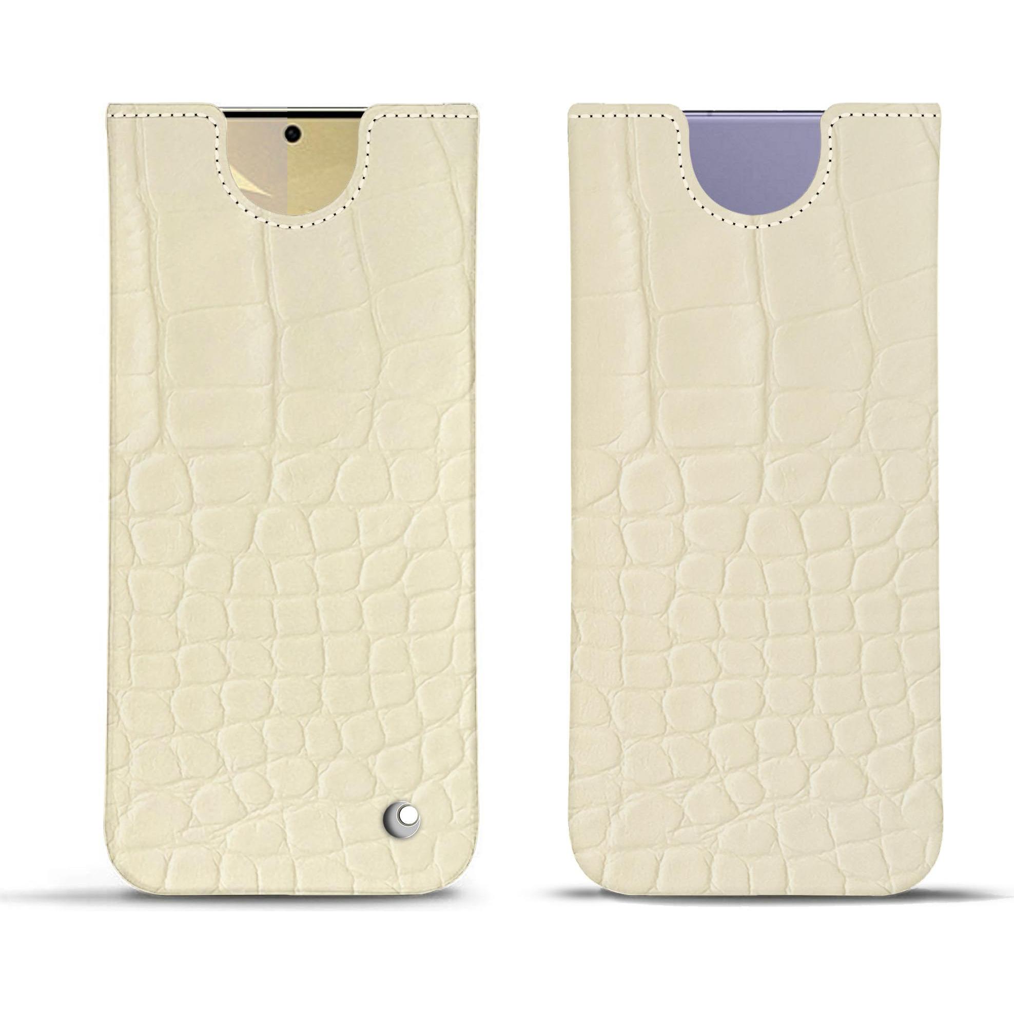Noreve Lederschutzhülle (Samsung Galaxy S24+), Smartphone Hülle, Beige