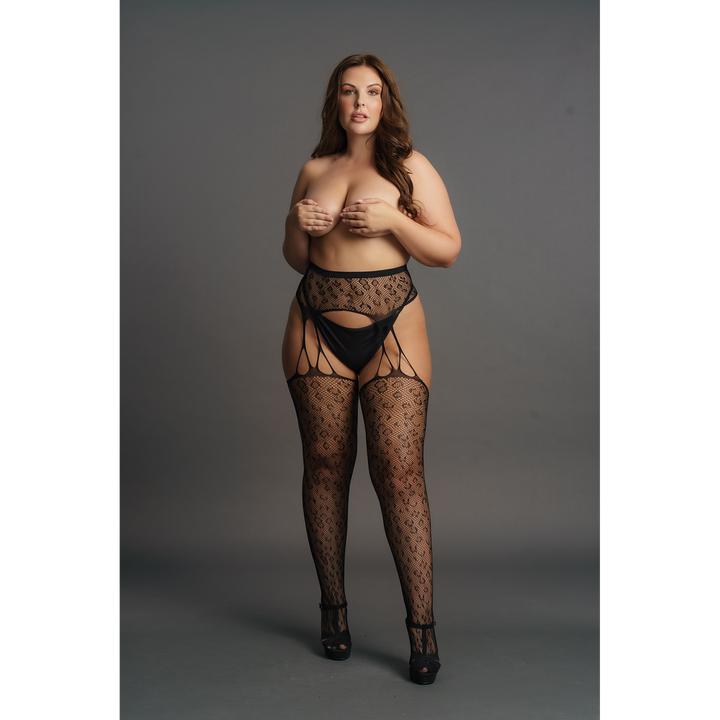 Produktbild Le Désir Suspender Leopard Pantyhose - OSX