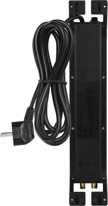 Productafbeelding Emos P54022 overspanningsbeveiliging Zwart 4 AC-uitgang(en) (4x, CEE 7/5, 2 m)
