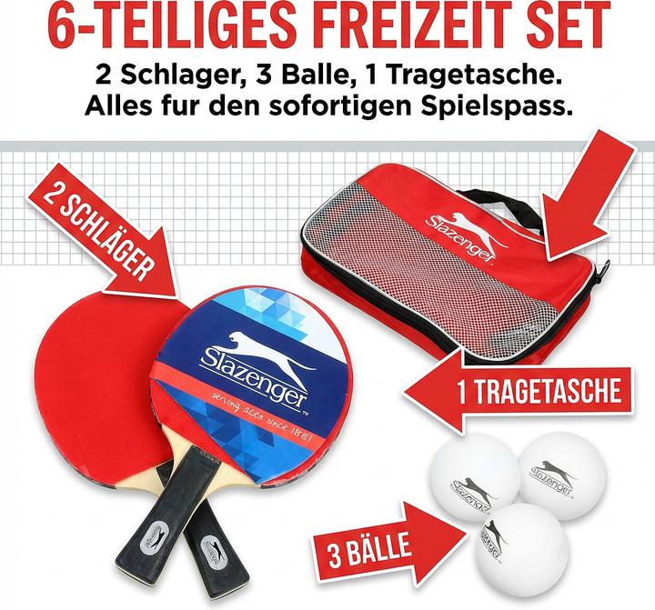 Produktbild Slazenger Tischtennis-Set 6teilig