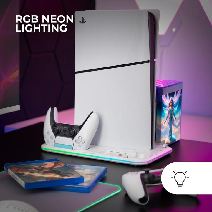 Image du produit Mars Gaming Support Multifonction Mps5-B2 RGB Pour Ps5 (Blanc) (Filaire)