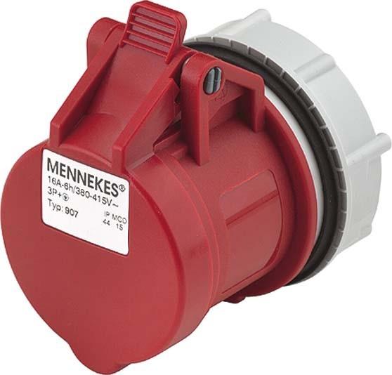 Actual product image Mennekes MEN 907 PANEL-MOUNTED SOCKET 16A 5POLE