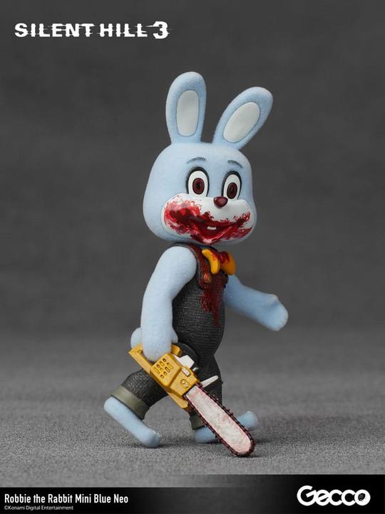 Actual product image Gecco Silent Hill 3 Mini Action Figure Robbie the Rabbit Mini Blue Neo Version 10 cm