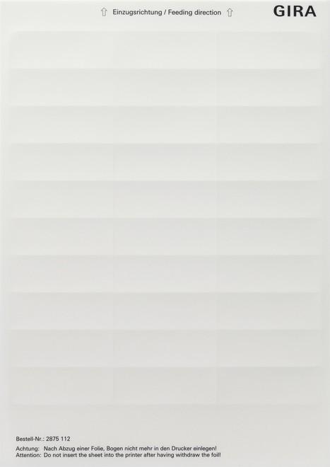 Actual product image Gira Labelling sheets 23.7 x 66.3 mm 2875112