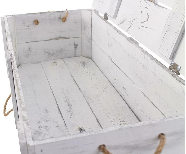 Immagine prodotto Holz Zollhaus Petto Vintage Shabby Bianco, 85 x 42 cm (42 x 85 x 12 cm, 137.51 l)