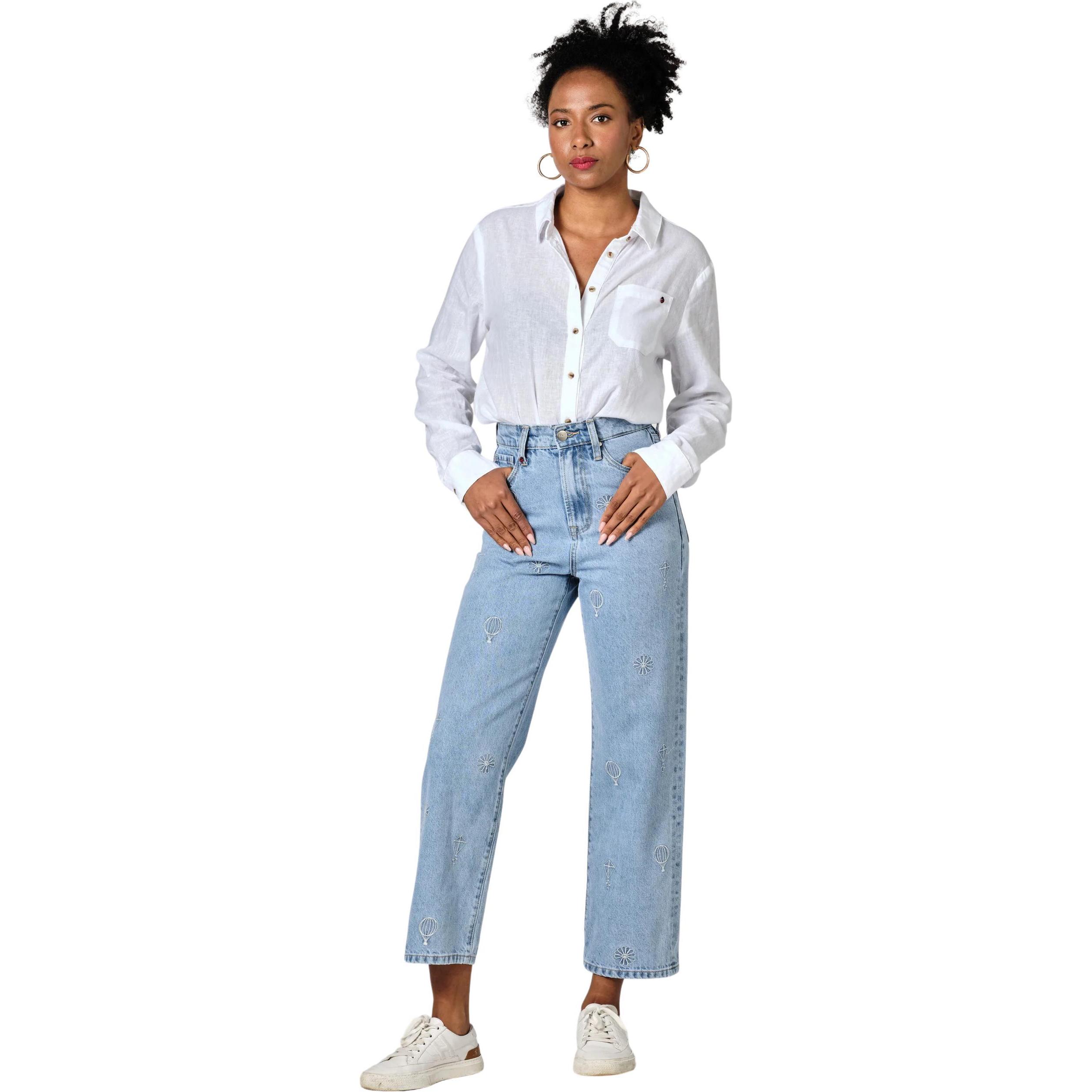 F.A.M. Paris, Damen, Jeans, Pola Embro, Blau, (27)