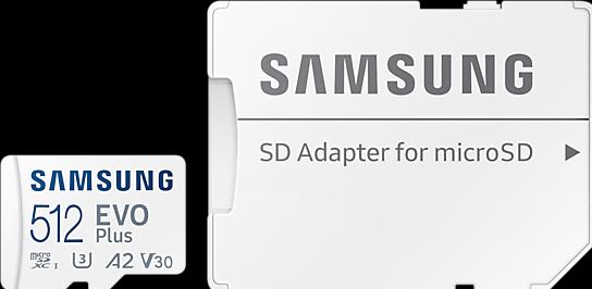 Productafbeelding Samsung EVO Plus (512 GB, microSDXC, U3, UHS-I)
