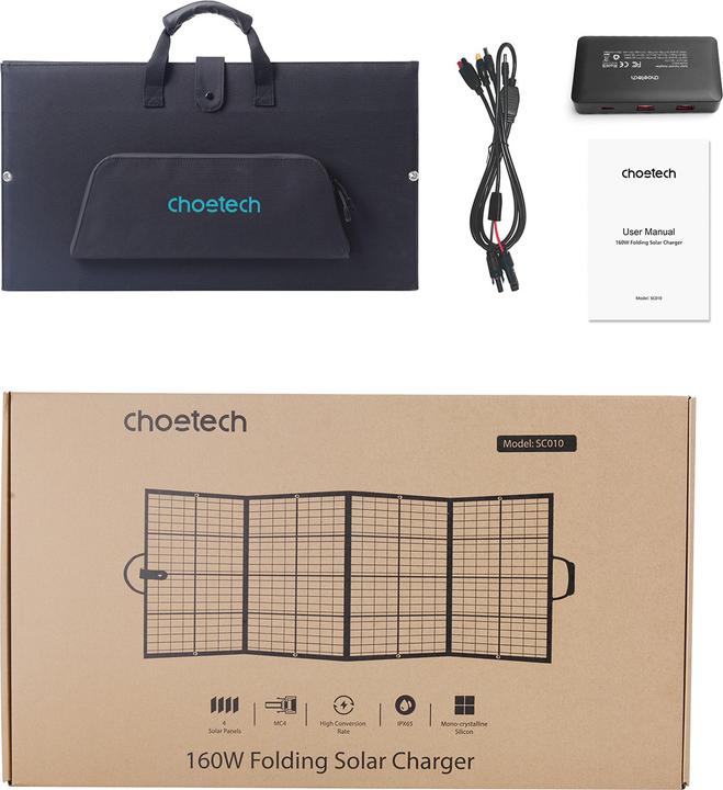 Immagine prodotto Choetech SC010 Caricabatterie solare (160 W, 6.50 kg)