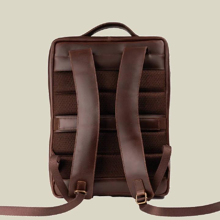 Immagine prodotto Buckle & Seam Leder Rucksack Mik Braun/Blau