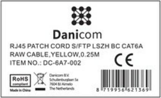 Produktbild Dsit CAT 6a Netzwerkkabel LSOH (CAT6a, 0.25 m)