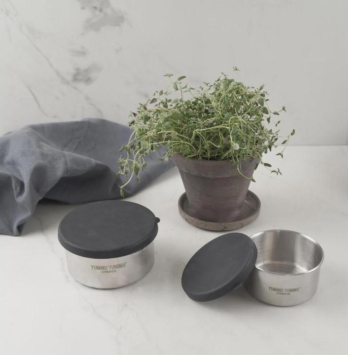 Actual product image Yummii Yummii Lunchbox Bento rounds small/medium Black/Silver